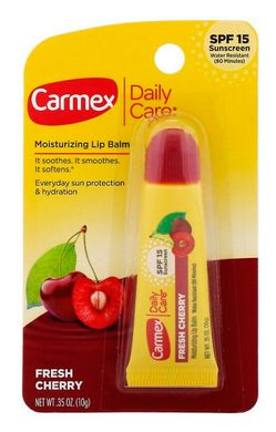 Лечебный бальзам для губ Carmex Cherry Moisturizing Lip Balm Tube SPF 15 10 г индивидуальная упаковка