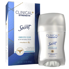 Дезодорант антиперспірант Secret Clinical Strength Invisible Solid Completely Clean Antiperspirant & Deodorant  кремовий жіночий 45 г