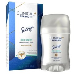 Дезодорант антиперспирант Secret Clinical Strength Soft Solid Free & Sensitive женский кремовый 45 г