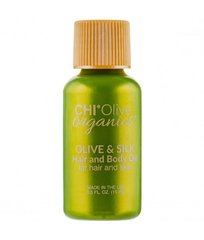 Шовкова олія для волосся та тіла з оливою CHI Olive Organics Olive & Silk Hair and Body Oil 15 мл